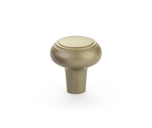 Emtek 86339TWB Sandcast Bronze Barn Knob, 1-1/4" Diameter, 1-1/8" Projection, Tumbled White Bronze