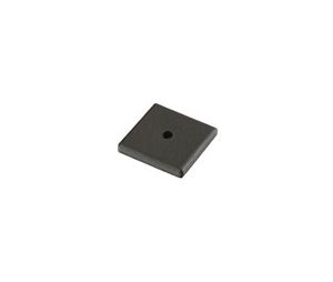 Emtek 86342FB Sandcast Bronze Square Back Plate, 1-1/4" Dimension, Flat Black Bronze