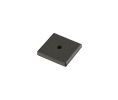 Emtek 86342FB Sandcast Bronze Square Back Plate, 1-1/4" Dimension, Flat Black Bronze