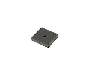 Emtek 86342MB Sandcast Bronze Square Back Plate, 1-1/4" Dimension, Medium Bronze