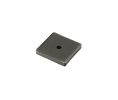Emtek 86342MB Sandcast Bronze Square Back Plate, 1-1/4" Dimension, Medium Bronze