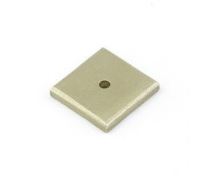 Emtek 86342TWB Sandcast Bronze Square Back Plate, 1-1/4" Dimension, Tumbled White Bronze