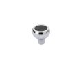 Emtek 86368US26 Carbon Fiber Black Knob, 1-1/4" Diameter, 1-3/8" Projection, Polished Chrome