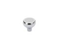 Emtek 86371US26 Carbon Fiber Silver Knob, 1-5/8" Diameter, 1-1/2" Projection, Polished Chrome