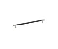 Emtek 86376US15 Carbon Fiber Black Bar Pull, 1-1/4" Projection, 3" CTC, Satin Nickel