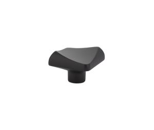 Emtek 86410US19 Curvilinear, Bezier Knob, 1-3/8" Dimension, 1" Projection, Flat Black