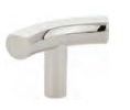 Emtek 86415US14 Curvilinear, T-Curve Pull, 2" Dimension, 1-1/4" Projection, Polished Nickel