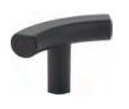 Emtek 86415US19 Curvilinear, T-Curve Pull, 2" Dimension, 1-1/4" Projection, Flat Black