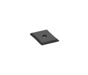 Emtek 86420US19 Curvilinear, Neos Back Plate for Knob, Flat Black