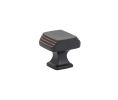 Emtek 86421US10B Art Deco Knob, 1-1/4" Dimension, 1-1/4" Projection, Oil Rubbed Bronze