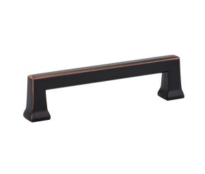 Emtek 86425US10B Art Deco, Alexander Pull, 1-1/8" Projection, 4" CTC, Oil Rubbed Bronze