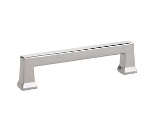 Emtek 86426US14 Art Deco, Alexander Pull, 1-1/8" Projection, 6" CTC, Polished Nickel