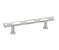 Emtek 86429US14 Art Deco, Tribeca Pull, 1-1/4" Projection, 4" CTC, Polished Nickel