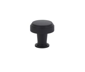 Emtek 86464US19 Transitional Heritage, Glendon Knob, 1-5/8" Diameter, 1-1/2" Projection, Flat Black