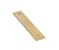 Emtek 86435US4 Art Deco Rectangular Backplate for Pull, Satin Brass