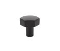 Emtek 86457US19 Urban Modern, Mod Hex Knob, 1-1/8" Diameter, 1-1/4" Projection, Flat Black