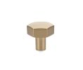 Emtek 86457US4 Urban Modern, Mod Hex Knob, 1-1/8" Diameter, 1-1/4" Projection, Satin Brass
