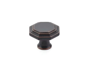 Emtek 86465US10B Transitional Heritage, Midvale Knob, 1-1/4" Dimension, 1" Projection, Oil Rubbed Bronze