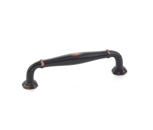 Emtek 86472US10B Transitional Heritage, Blythe Pull, 1-1/4" Projection, 4" CTC, Oil Rubbed Bronze