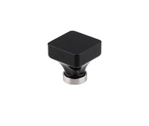 Emtek 86559US15A Crystal, Lido Knob Black, 1-5/8" Dimension, 1-1/2" Projection, Pewter