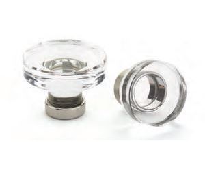 Emtek 86570US19 Grayson Crystal Knob, 1-3/4" Diameter, 1-1/4" Projection, Flat Black