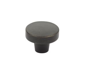 Emtek 86661MB Sandcast Bronze, Rustic Modern Round Knob, 1-3/4" Diameter, 1-3/8" Projection, Medium Bronze