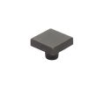 Emtek 86662MB Sandcast Bronze, Rustic Modern Square Knob, 1-1/4" Dimension, 1-1/8" Projection, Medium Bronze