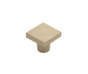 Emtek 86662TWB Sandcast Bronze, Rustic Modern Square Knob, 1-1/4" Dimension, 1-1/8" Projection, Tumbled White Bronze