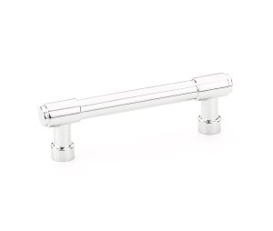 Emtek 86687US26 Industrial Modern, Jasper Pull, 1-3/8" Projection, 4" CTC, Polished Chrome