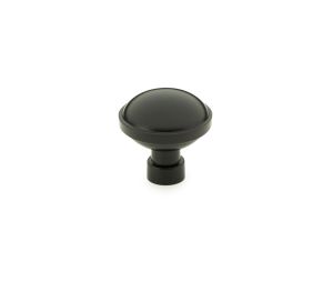 Emtek 86696US19 Industrial Modern, Brandt Knob, 1-3/4" Diameter, 1-1/2" Projection, Flat Black
