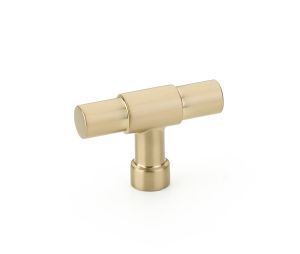 Emtek 86699US4 Industrial Modern, Jasper Finger Pull, 2" Dimension, 1-3/8" Projection, Satin Brass