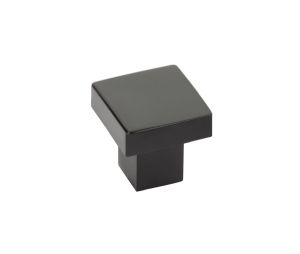Emtek 86702US19 Modern Rectangular, Hunter Knob, 1-1/4" Dimension, 1-1/4" Projection, Flat Black