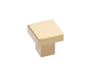 Emtek 86703US4 Modern Rectangular, Hunter Knob, 1-5/8" Dimension, 1-1/4" Projection, Satin Brass