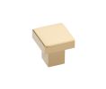 Emtek 86703US4 Modern Rectangular, Hunter Knob, 1-5/8" Dimension, 1-1/4" Projection, Satin Brass