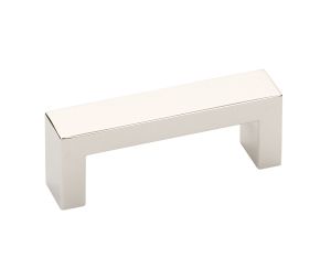 Emtek 86716US14 Modern Rectangular, Keaton Pull, 1-1/2" Projection, 5" CTC, Polished Nickel