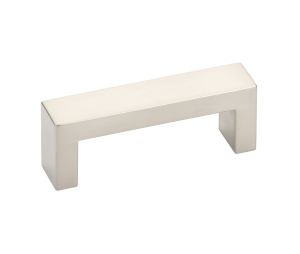 Emtek 86715US15 Modern Rectangular, Keaton Pull, 1-1/2" Projection, 4" CTC, Satin Nickel