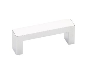 Emtek 86714US26 Modern Rectangular, Keaton Pull, 1-1/2" Projection, 3-1/2" CTC, Polished Chrome