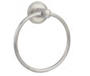 Emtek S7300SQUSS Stainless Steel Bath Hardware, Towel Ring, Rosete Square, Brushed Stainless Steel