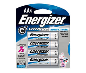 Energizer L91BP4 Energizer® Ultimate Lithium AA Batteries, 4/PK