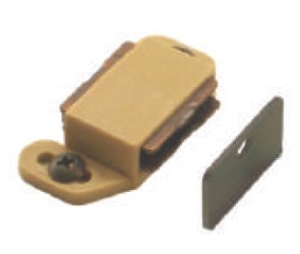 Epco 1004-T-P Magnetic Catch for Cabinet Doors, Polybagged with Strikes and Screws - Tan Color