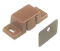 Epco 1006-BR-P Magnetic Catch for Cabinet Doors, Polybagged with Strikes and Screws - Brown Color