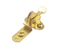 Epco 1016-B Stamped Steel Elbow Catch, Polybagged with Strike and Screws - Bright Brass Finish