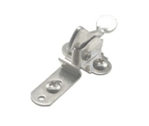 Epco 1016-N Stamped Steel Elbow Catch, Polybagged with Strike and Screws - Bright Nickel Finish