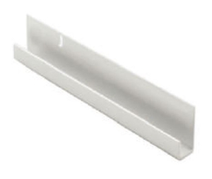 Epco 2010-A Aluminum Bottom J-Channel, For Use with 1/4" Mirrors, 12' Length - Satin Clear Anodized Finish