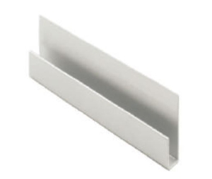 Epco 2011-PA Aluminum Top J-Channel, For Use with 1/4" Mirrors, 12' Length - Polished Anodized Finish