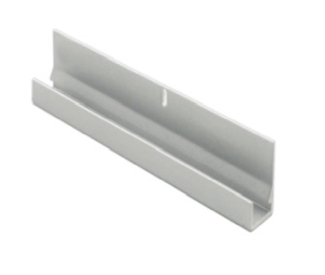 Epco 2012-A Aluminum Bottom J-Channel, For Use with 1/4" Mirrors, 12' Length - Satin Clear Anodized Finish