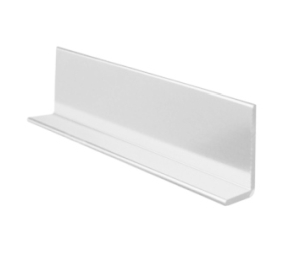 Epco 2016-PA Aluminum L-Channel, For Use with 1/4" Mirrors, 12' Length - Polished Anodized Finish