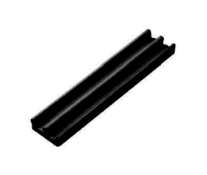 Epco 214-BL Plastic Track, For 1/4" By-passing Wood or Glass Doors, 12' Length - Black