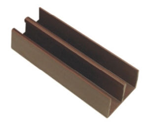 Epco 2212-BR Plastic Upper Guide, For 1/2" By-passing Wood Doors, 12' Length - Brown
