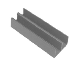 Epco 2212-G Plastic Upper Guide, For 1/2" By-passing Wood Doors, 12' Length - Gray